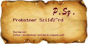 Probstner Szilárd névjegykártya