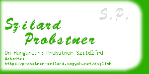 szilard probstner business card